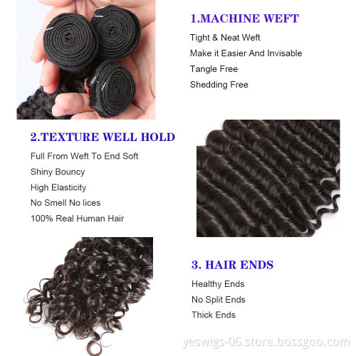 YesWigs Virgin Cuticle Aligned Human Hair Bundles Extensions 10A Grade Raw Brazilian Human Hair Weave Bundles Vendor